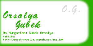 orsolya gubek business card